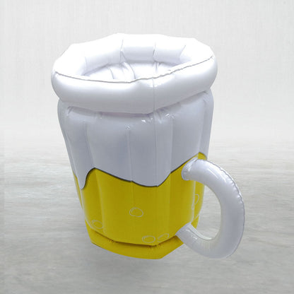Opblaasbare bieremmer drankkoeler 15L groen PVC