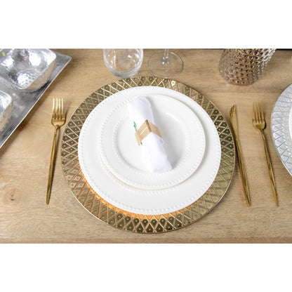 Parelplaat 27 cm wit porselein