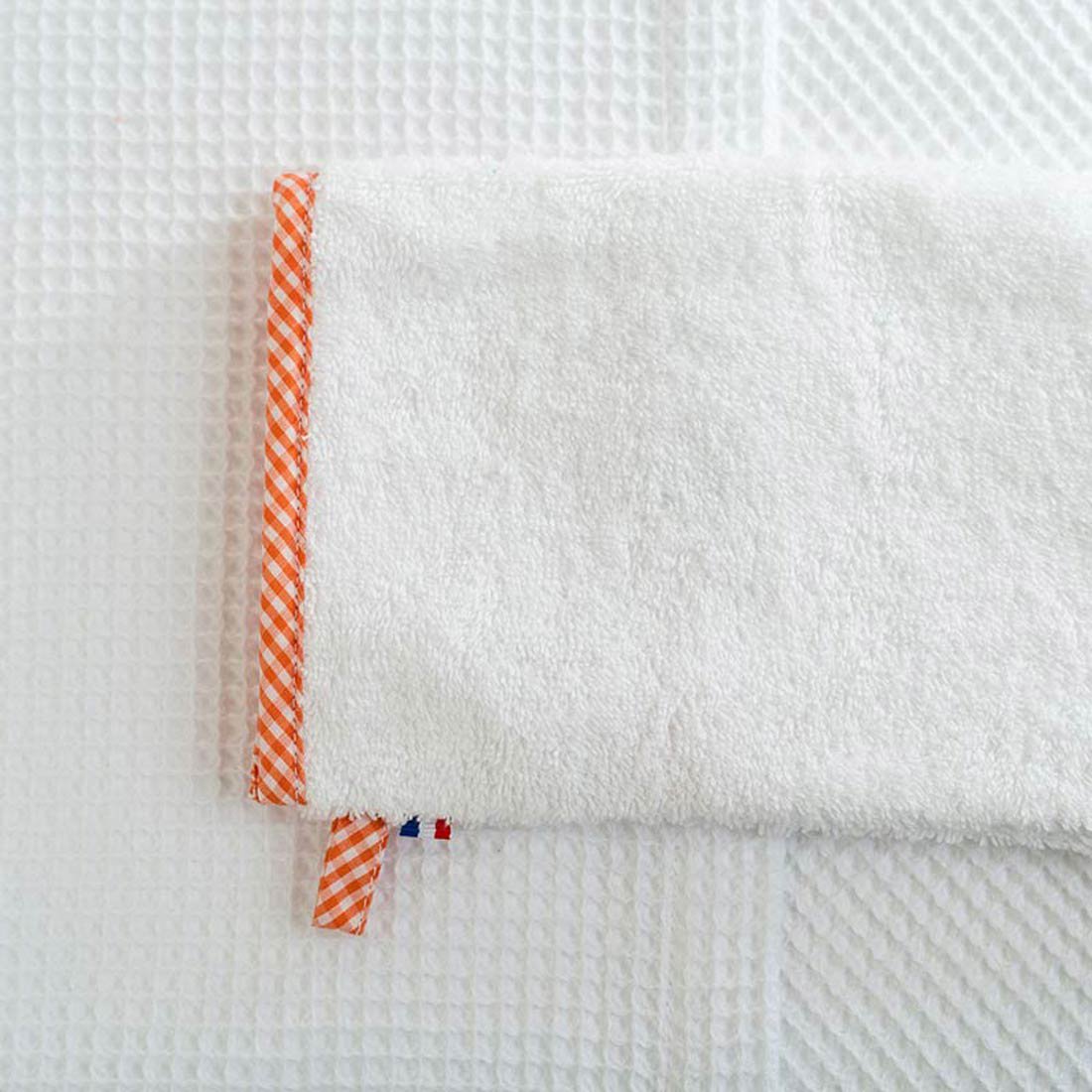Washandje biologisch katoen wit 15x20 cm