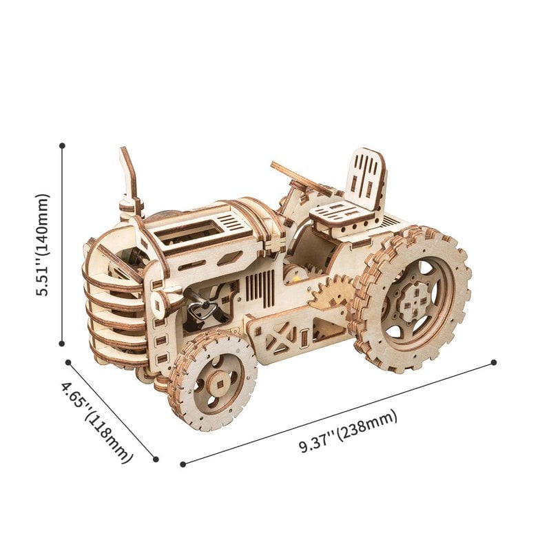 Robotime, Houten Puzzel 3D Tractor, LK401, 23,8x11,8x14cm.