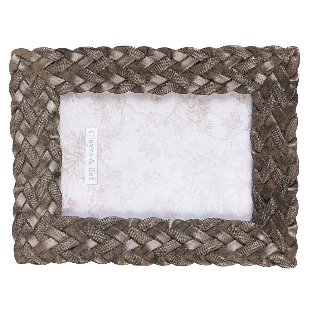 Photo Frame 10x15 cm Brown Polyresin Photo Frame