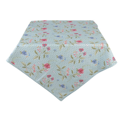 Tafelkleed 150x150 cm Blauw Groen Katoen Bloemen Tafellaken