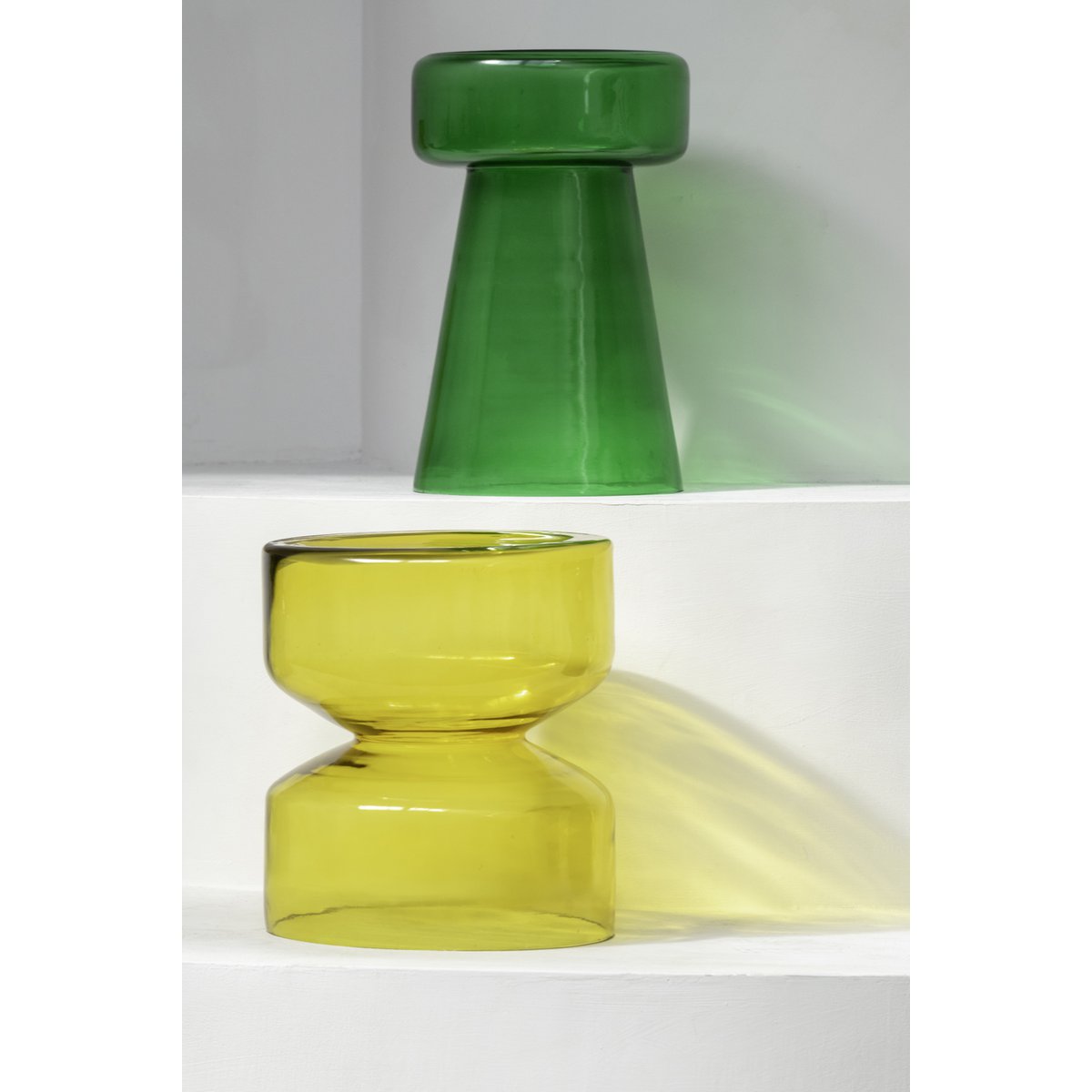 Bijzettafel 30 cm groen glas