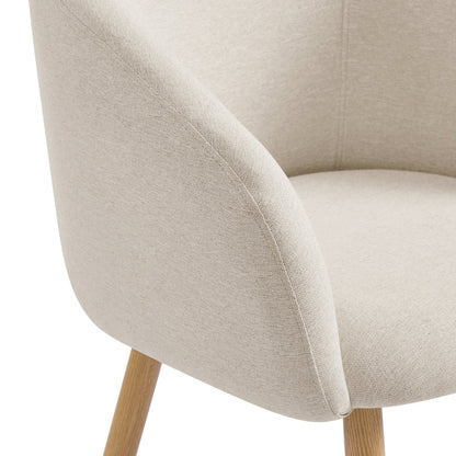 Fauteuilset 2 stuks structuurstof beige