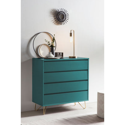 Ladekast 90x40x90 cm blauw MDF metaal