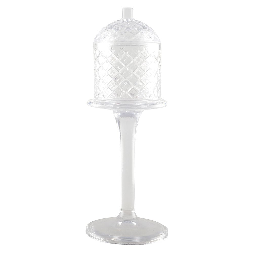 Bonbonnière glas 10x33 cm met deksel