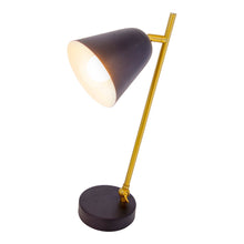Tafellamp zwart messing metaal 42,5 cm E14