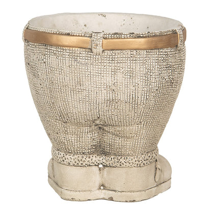 Bloempot broek Ø 15x17 cm grijs steen