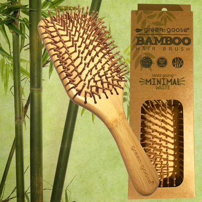 Bamboe haarborstel XL anti-statisch 10x25 cm