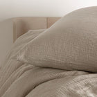 Dekbedovertrek katoen mousseline beige