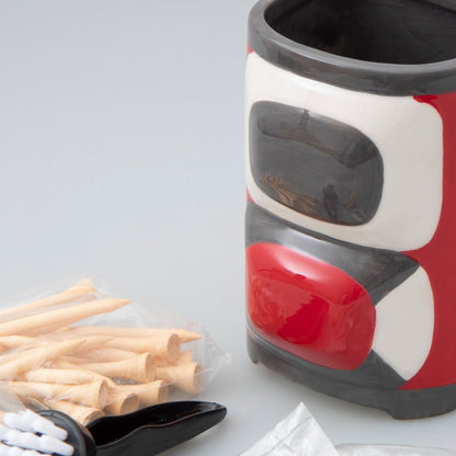 Golf cadeau mok met tees potloden balmarker