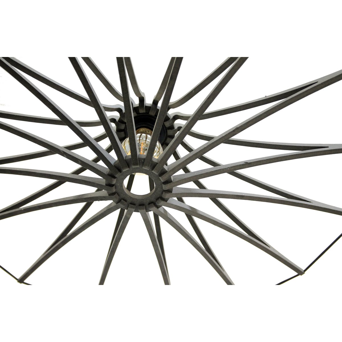Hanglamp 90 cm MDF mat zwart