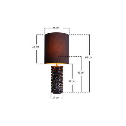 Table lamp marble/cotton black