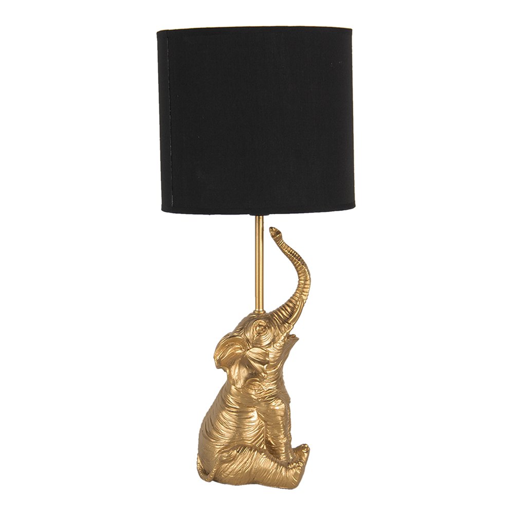 Tafellamp olifant Ø 20x46 cm goudkleurig zwart