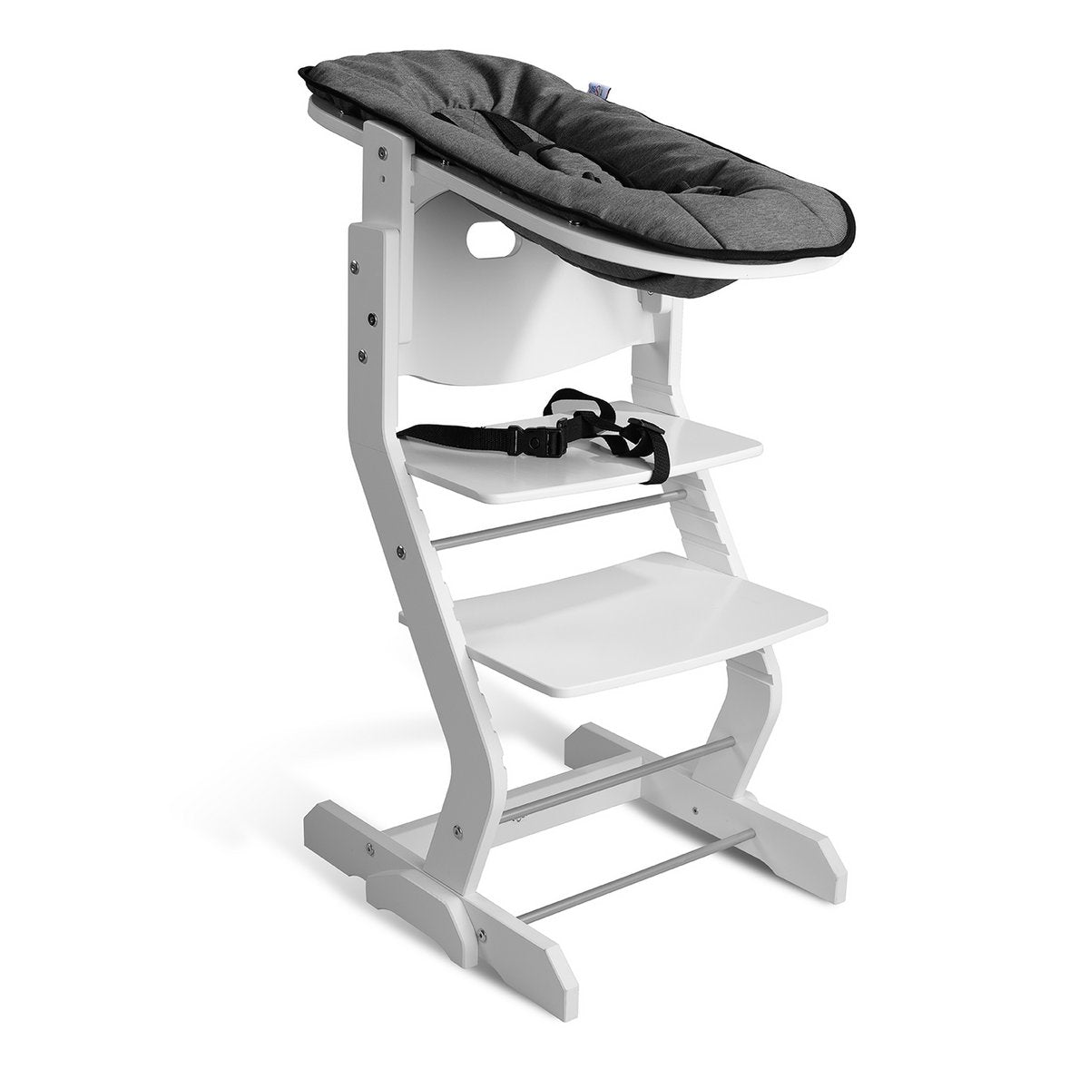 tiSsi® baby opzetstuk beuken WIT - hoes antraciet voor kinderstoel
