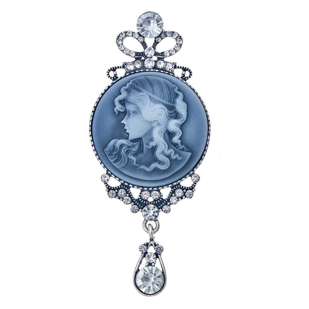 Brooch Women Grey, Metal