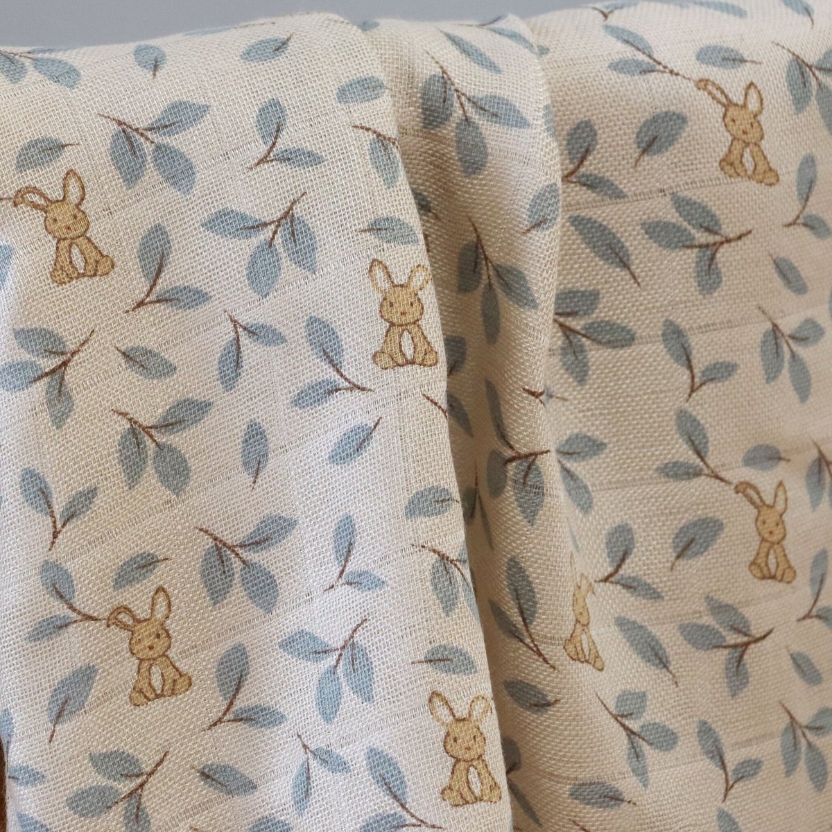 Inbakerdoek bamboe 110x110 cm bunny leaf