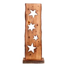 LED Wood-Decolum Moon/Stars 60 cm High Christmas Decorations Made of Wood with firmly built-in LEDs