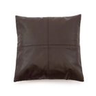 Leather Cushion Cover Four Panels Choco 40x40 Luxury Decoration