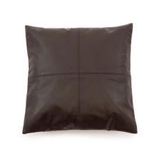 Leather Cushion Cover Four Panels Choco 40x40 Luxury Decoration