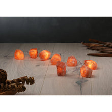 Himalaya Salt Dreams, Salt Chunks Battery-Operated Light String, Rock, 8 pieces, 44534, Orange