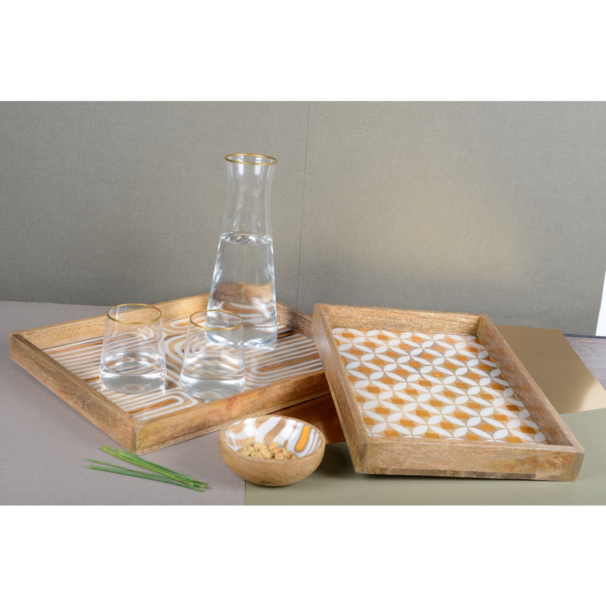 Carafe mat gold h28cm