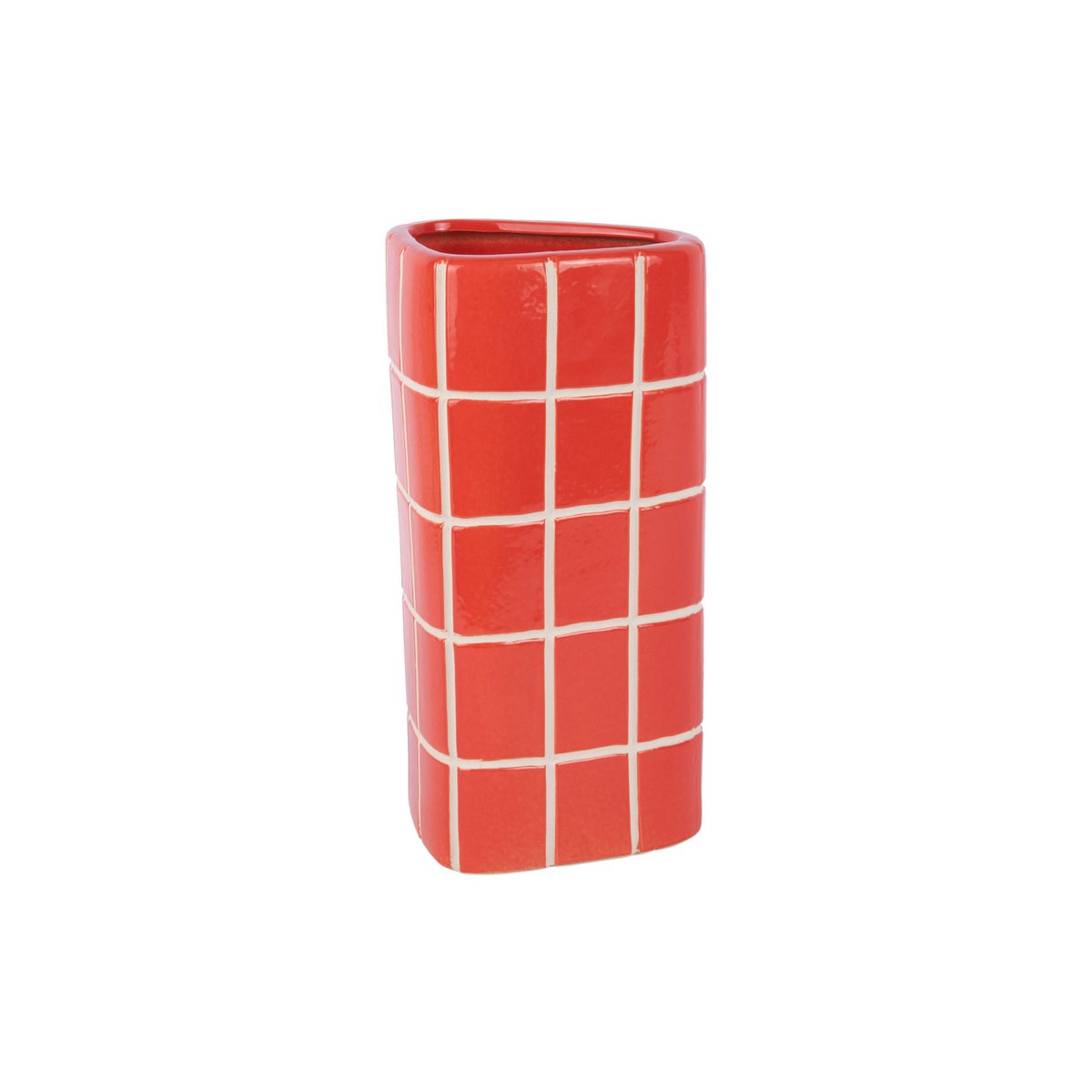 Vaas keramiek rood 12x13x26 cm