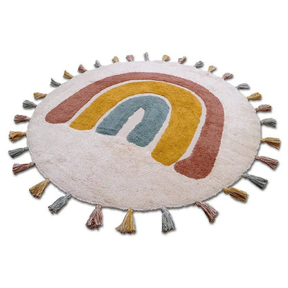 Kindertapijt regenboog 110 cm katoen