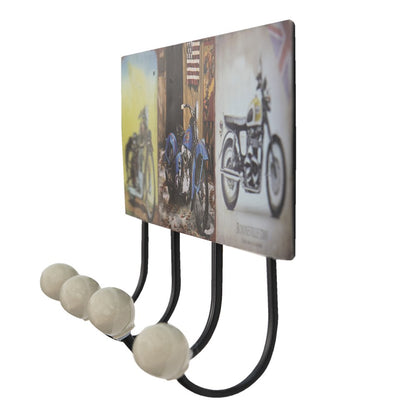 Wall coat rack 40x5x17 cm Brown Iron Motor