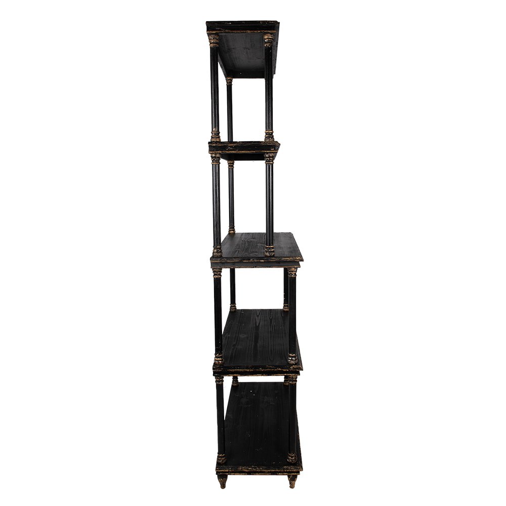 Boekenkast 80x40x210 cm hout zwart