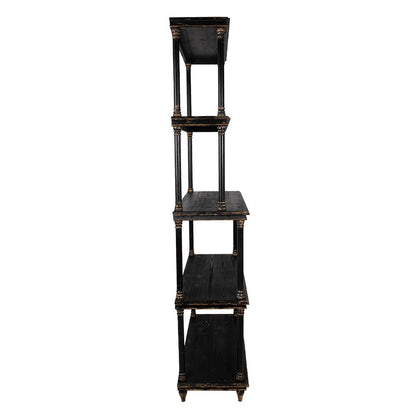 Boekenkast 80x40x210 cm hout zwart