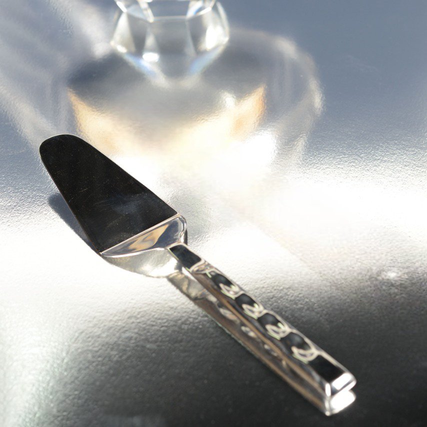 Taartschep zilver 32 cm staal