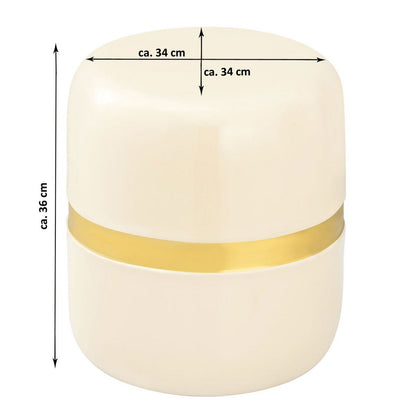 Bijzettafel rond Ø34x36 cm verguld metaal