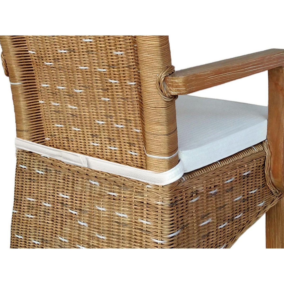 Eetkamerstoelen Met Armleuningen Rattan Capuccino 2 Stuks