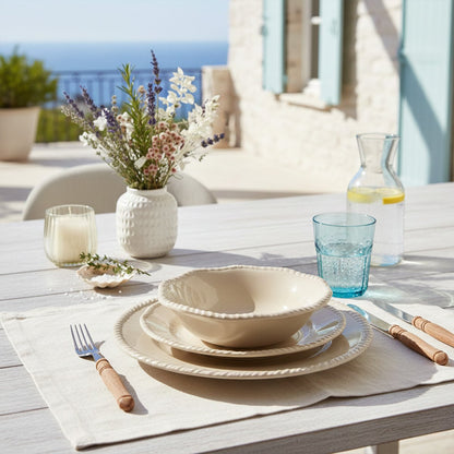 Soepbord crème melamine 20x20x5,5 cm