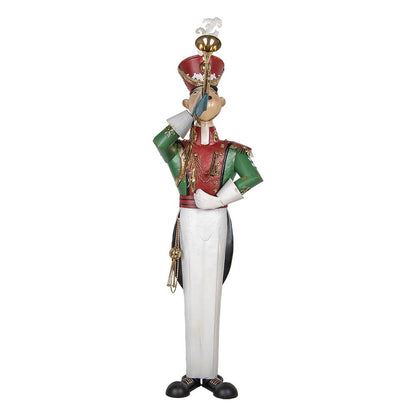 Decoratiebeeld notenkraker 218 cm metaal wit groen