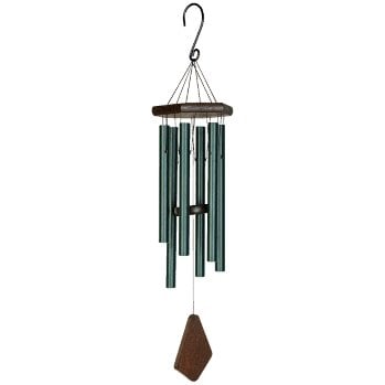 Windgong 60 cm bosgroen aluminium essenhout