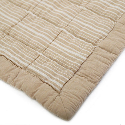 Babydeken 100x140 cm katoen omkeerbaar beige