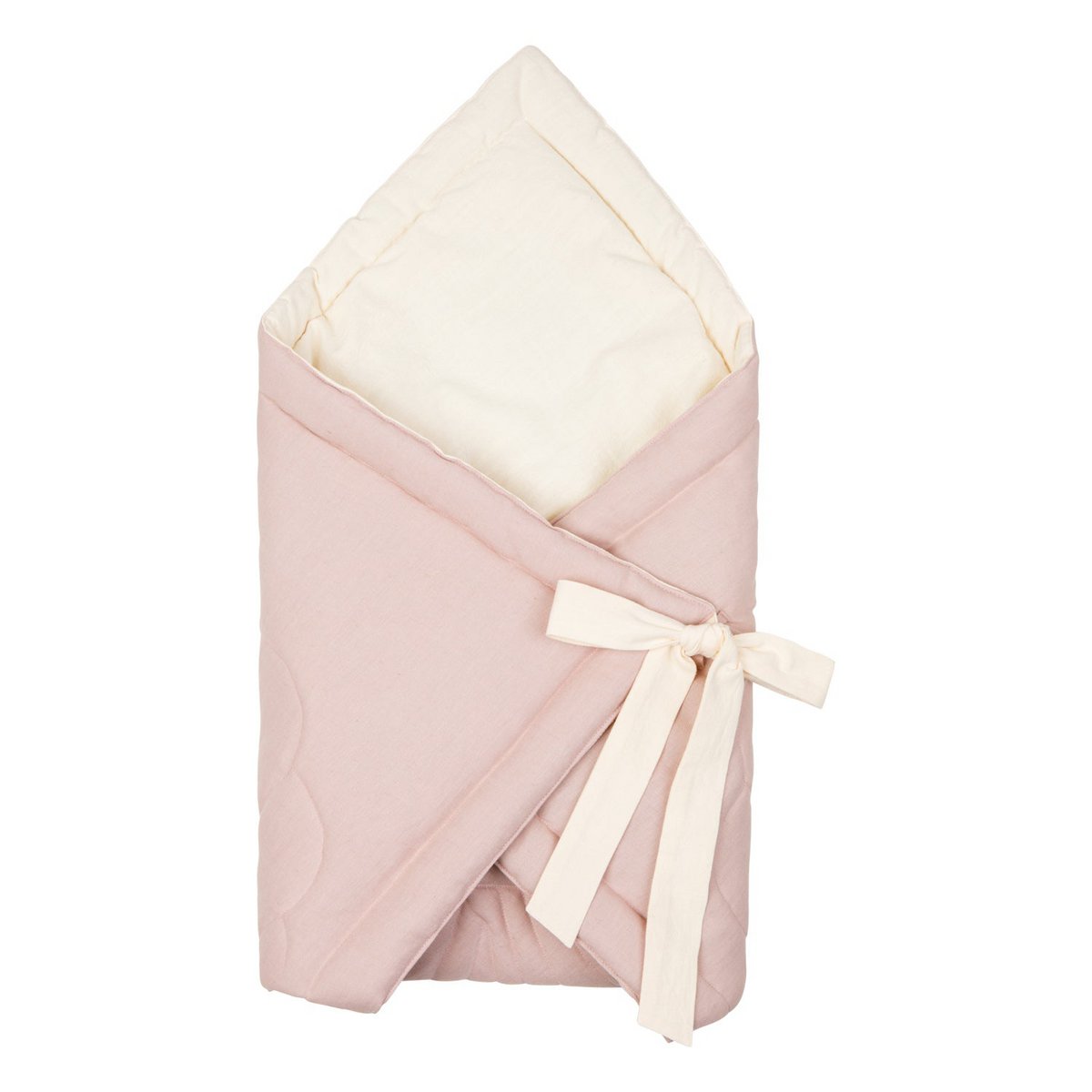 Babyhoorn linnen 75x75 cm poederroze