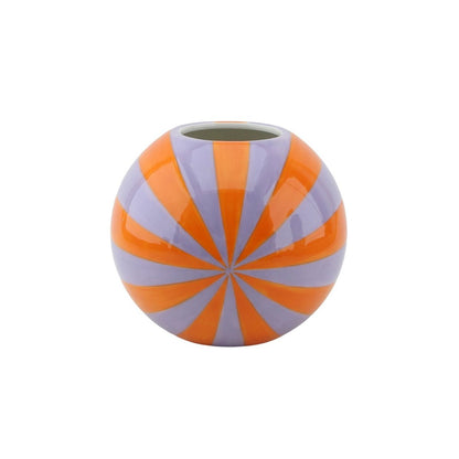 Vaas 15x15x13.5 cm dolomiet oranje/lilac