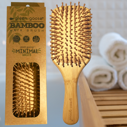 Bamboe haarborstel XL anti-statisch 10x25 cm