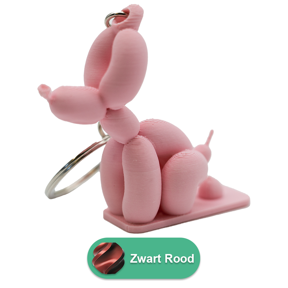 Sleutelhanger ballon hond poepend PLA