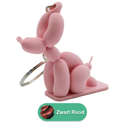 Sleutelhanger ballon hond poepend PLA