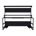 Bureau metaal zwart met bovenframe en plank