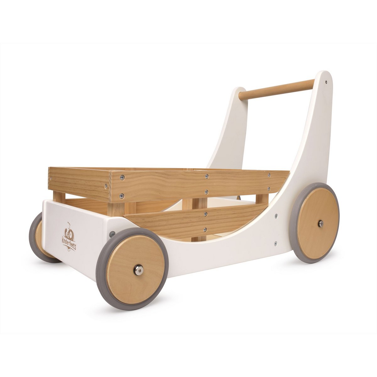 Kinderfeets loopwagen opbergkar wit 45x35x62 cm