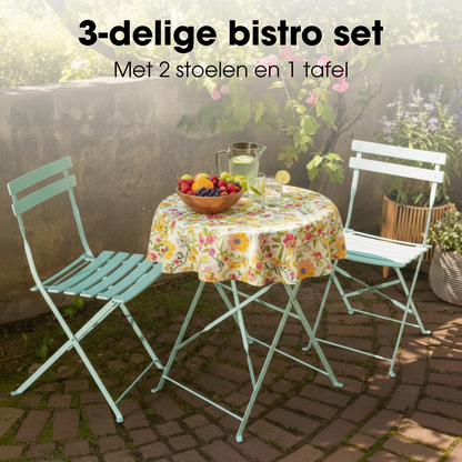 Bistroset metaal groen 61 cm