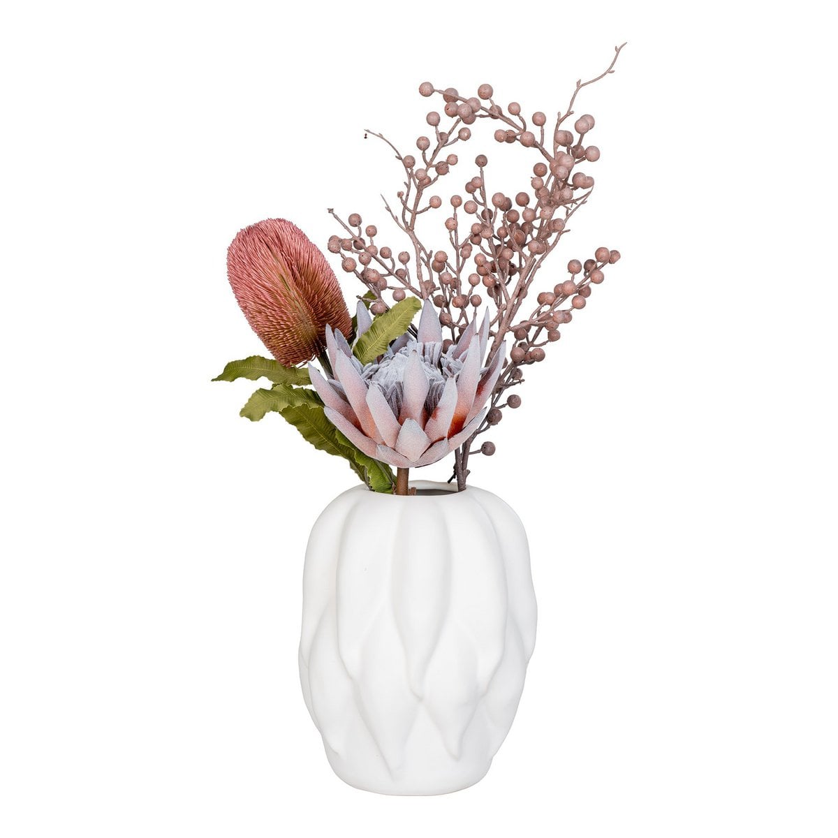 Vaas keramiek beige 19,5x19,5x26 cm