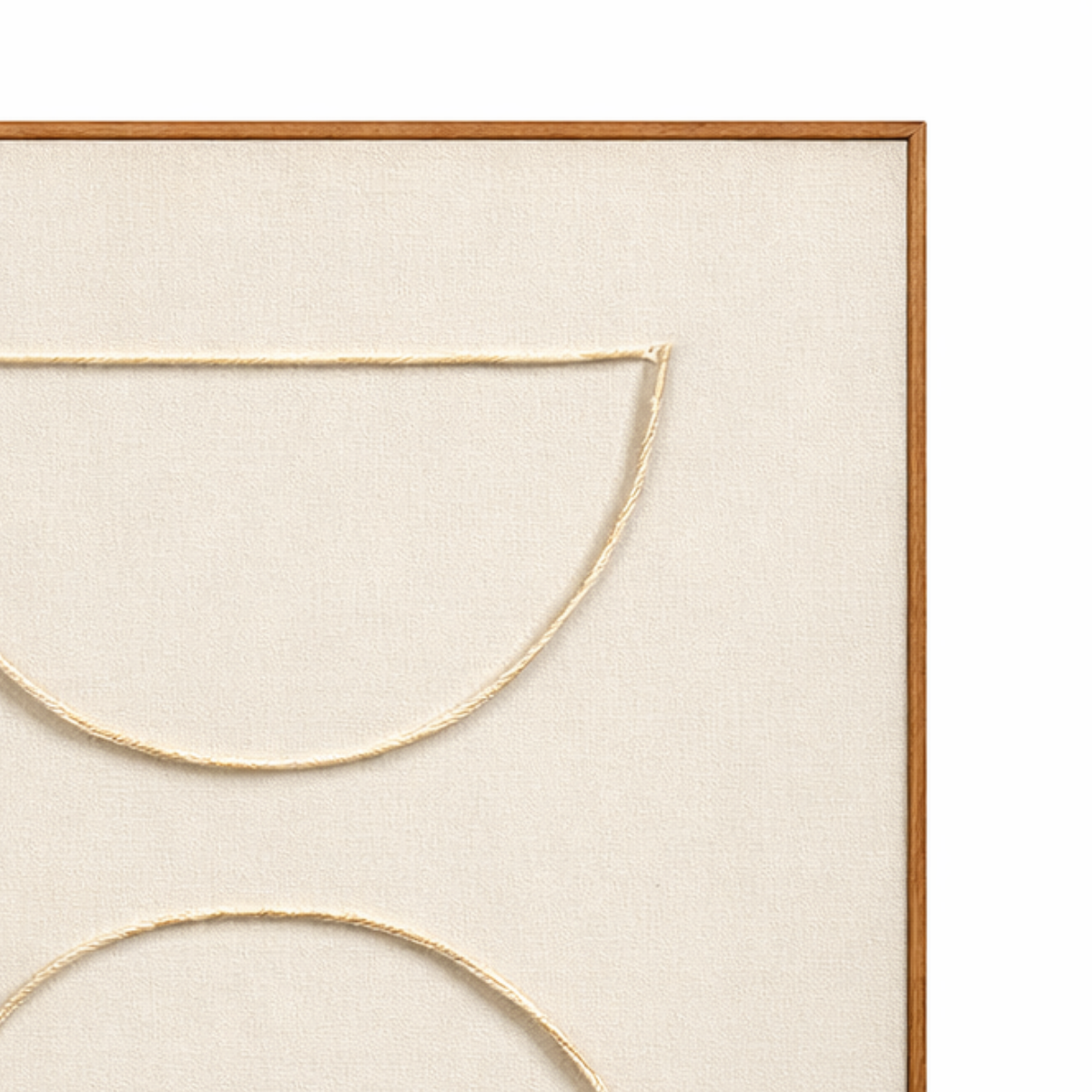 Wanddecoratie 60x60x3.5 cm beige polyester