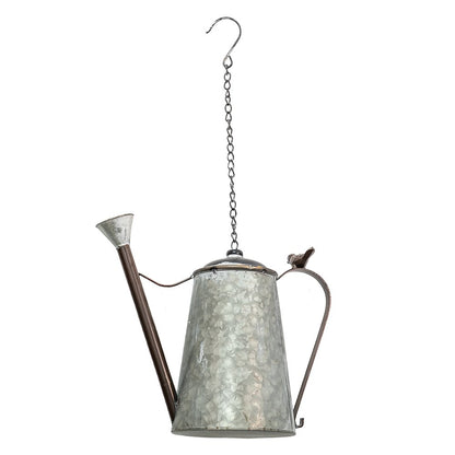 Vogelhuis Gieter 37x21x30/63 cm Grijs Metaal Vogelhuisje Hangend