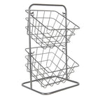 Mandenrek 22x22x41 cm grijs metaal